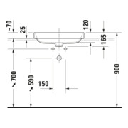 Duravit Lavabo à poser Happy D.2 Plus 60x40 cm, blanc/anthracite mat-2