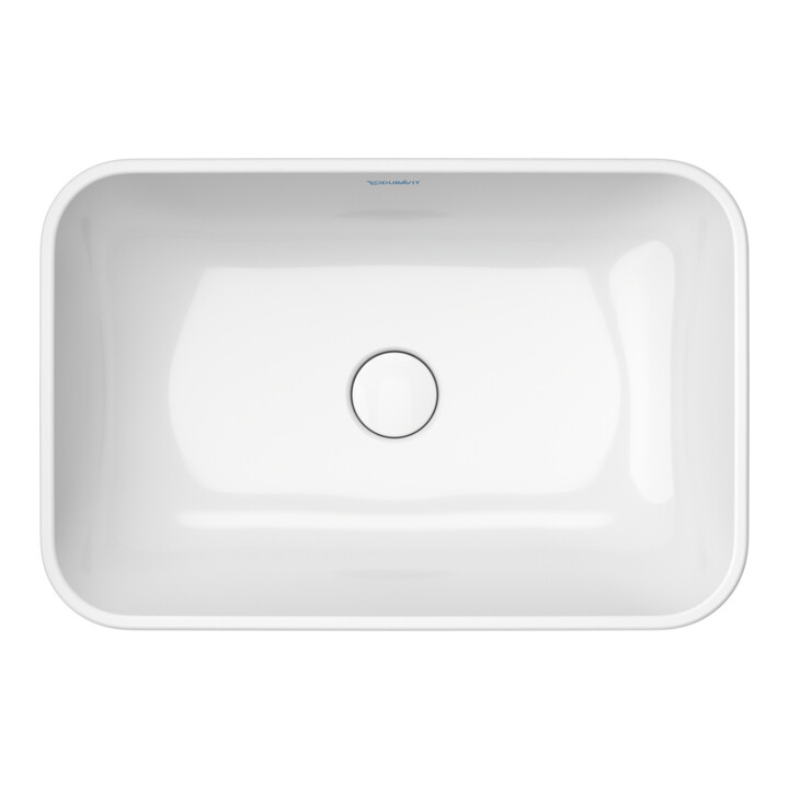 Duravit Lavabo à poser Happy D.2 Plus 60x40 cm, blanc/anthracite mat