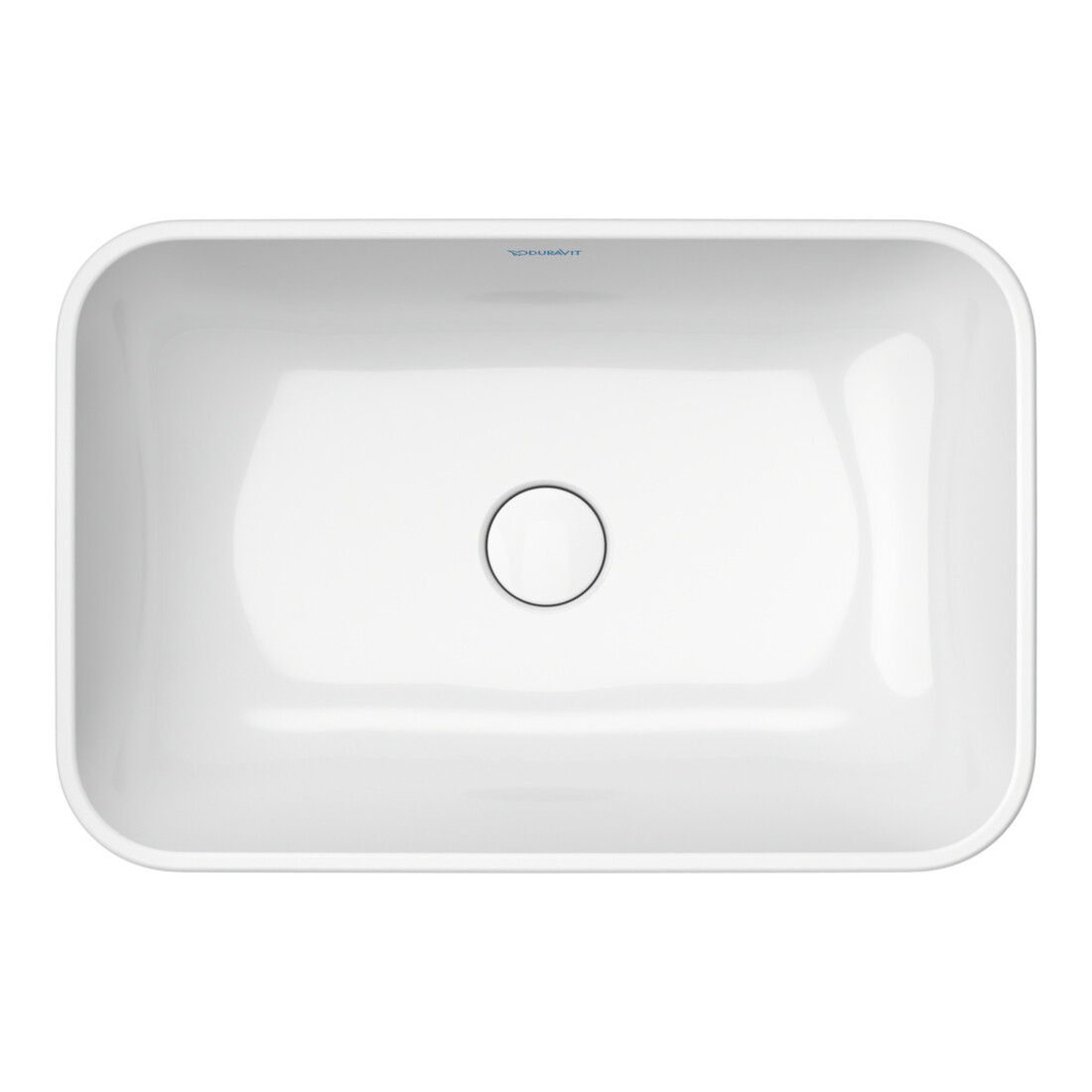 Duravit Lavabo à poser Happy D.2 Plus 60x40 cm, blanc/anthracite mat