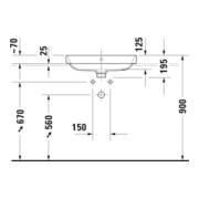 Duravit Lavabo à poser Happy D.2 Plus 60x46, anthracite mat, sans trop-plein, avec trou de robinetterie-4