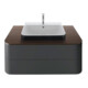 Duravit Lavabo à poser Happy D.2 Plus 60x46 cm, blanc/anthracite, avec trop-plein, mitigeur HLB-1