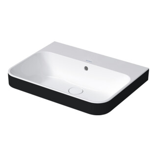 Duravit Lavabo à poser Happy D.2 Plus 60x46 cm, blanc/anthracite mat
