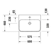 Duravit Lavabo à poser Happy D.2 Plus 60x46 cm, blanc/anthracite mat-5
