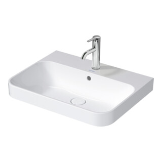 Duravit Lavabo à poser Happy D.2 Plus 60x46 cm, gs, m HL, ÜL, HLB, anthr. m