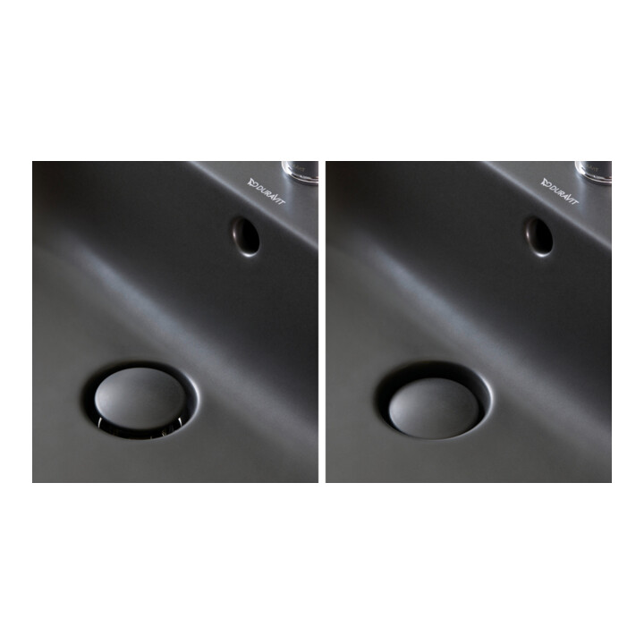 Duravit Lavabo à poser Happy D.2 Plus 60x46 cm, gs, m HL, ÜL, HLB, anthr. m