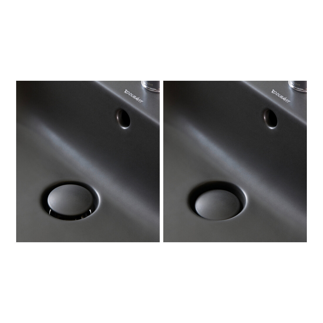 Duravit Lavabo à poser Happy D.2 Plus 60x46 cm, gs, m HL, ÜL, HLB, anthr. m