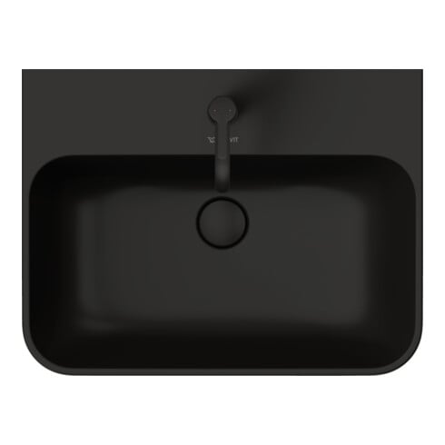 Duravit Lavabo à poser Happy D.2 Plus 60x46 cm, gs, m HL, ÜL, HLB, anthr. m
