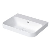 Duravit Lavabo à poser Happy D.2 Plus 60x46, fermé, sans trou, avec trop-plein, HLB, blanc