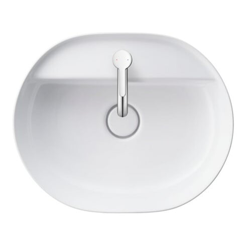 Duravit Lavabo à poser Luv 50x35 cm, gs, m HL, s. SDB, m HLB, blanc WG