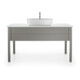 Duravit Lavabo à poser Luv 60x40 cm, blanc, avec trop-plein, sans trou robinet, avec trop-plein HLB-4