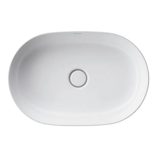 Duravit Lavabo à poser Luv 60x40 cm, fermé, sans trop-plein, blanc