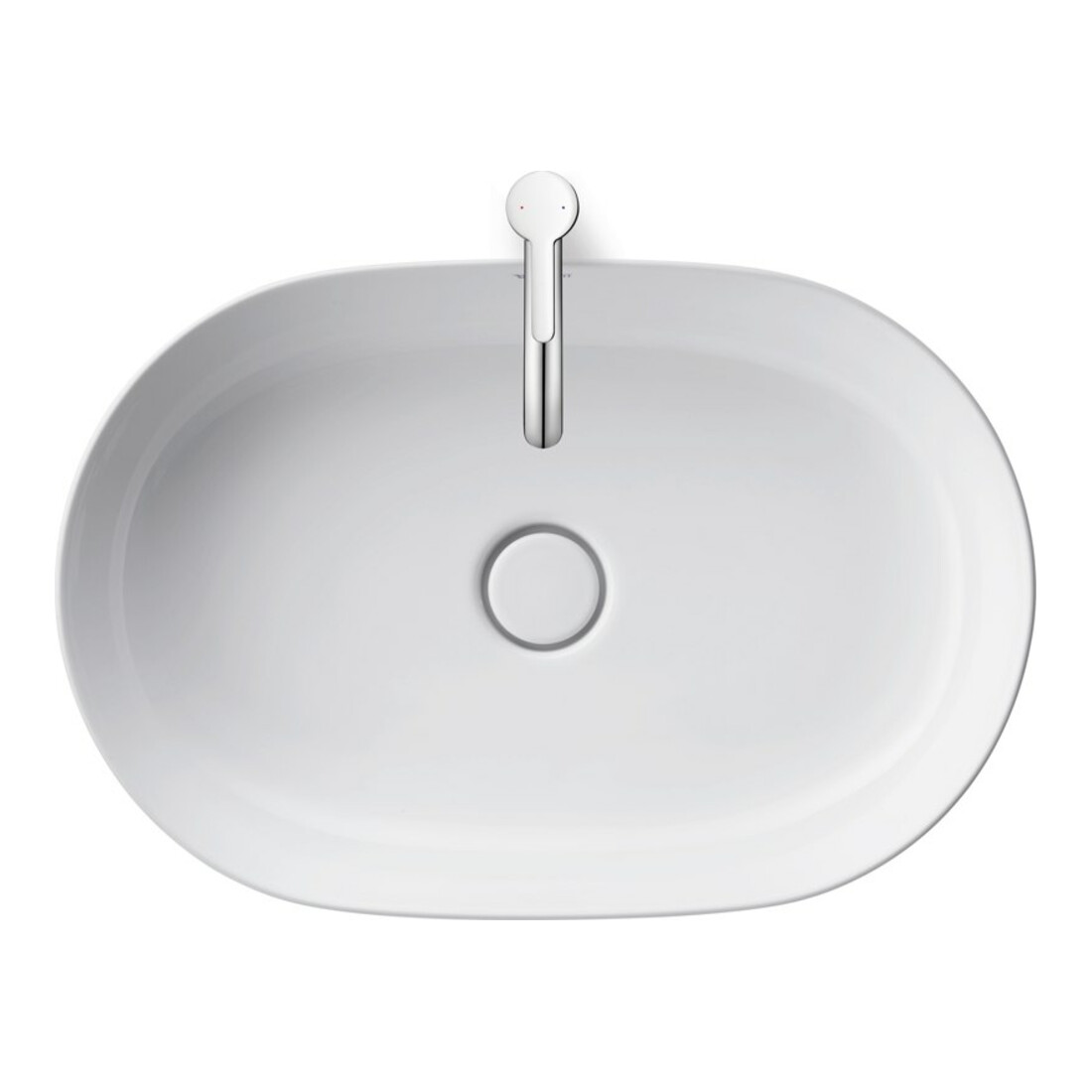 Duravit Lavabo à poser Luv 60x40 cm, fermé, sans trop-plein, blanc