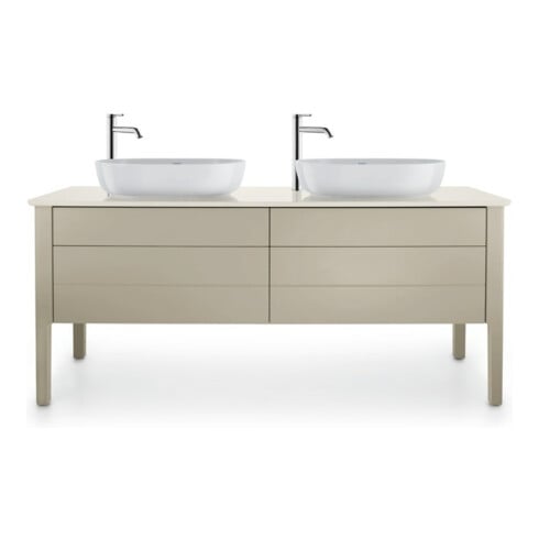 Duravit Lavabo à poser Luv 60x40 cm, fermé, sans trop-plein, blanc