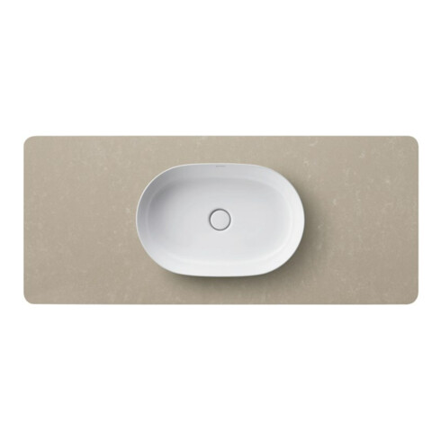 Duravit Lavabo à poser Luv 60x40 cm, fermé, sans trop-plein, blanc
