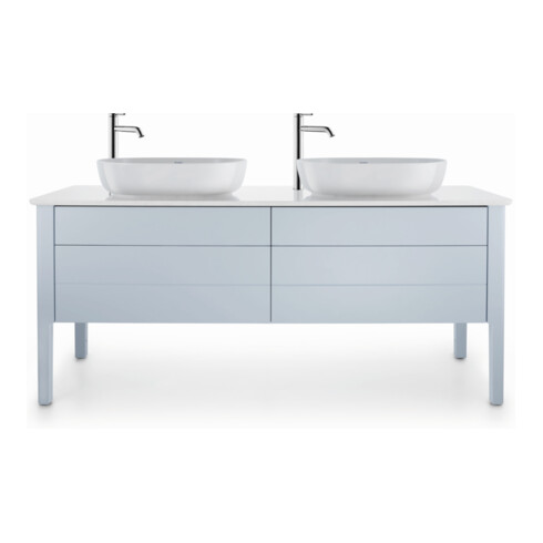 Duravit Lavabo à poser Luv 60x40 cm, fermé, sans trop-plein, blanc