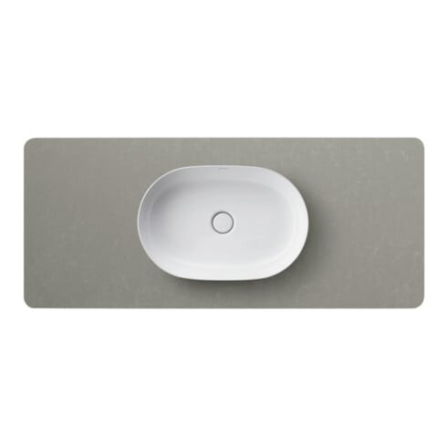 Duravit Lavabo à poser Luv 60x40 cm, fermé, sans trop-plein, blanc