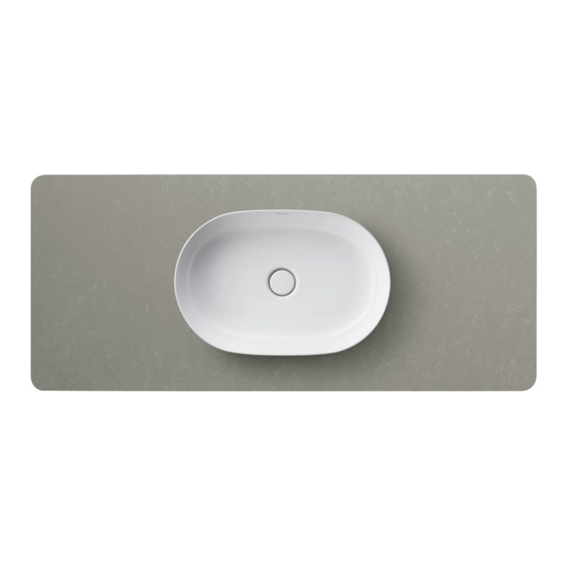 Duravit Lavabo à poser Luv 60x40 cm, fermé, sans trop-plein, blanc