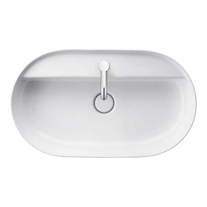 Duravit Lavabo à poser Luv 70x40 cm, gs, m HL, sans trop-plein, m HLB, blanc