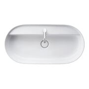 Duravit Lavabo à poser Luv 80x40 cm, blanc, avec trop-plein, sans vidage, avec trop-plein lavabo
