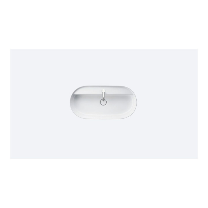 Duravit Lavabo à poser Luv 80x40 cm, blanc, avec trop-plein, sans vidage, avec trop-plein lavabo
