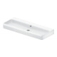 Duravit Lavabo à poser Qatego 120x47 cm, blanc, sans trop-plein, avec trou robinet, trop-plein fermé-1