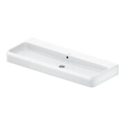 Duravit Lavabo à poser Qatego 120x47 cm, blanc, sans trop-plein, avec trou robinet, trop-plein fermé