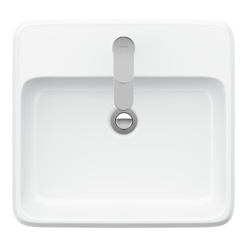 Duravit Lavabo à poser Qatego 50x47 cm, blanc brillant, avec trou robinet, trop-plein
