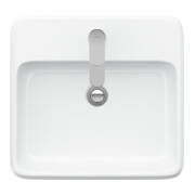 Duravit Lavabo à poser Qatego 50x47 cm, blanc brillant, avec trou robinet, trop-plein-5