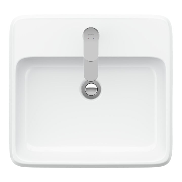 Duravit Lavabo à poser Qatego 50x47 cm, blanc brillant, avec trou robinet, trop-plein