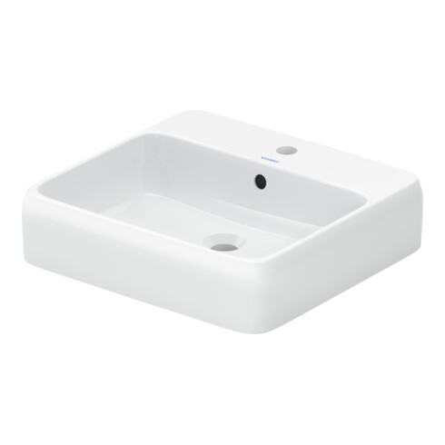Duravit Lavabo à poser Qatego 50x47 cm, blanc brillant, avec trou robinet, trop-plein
