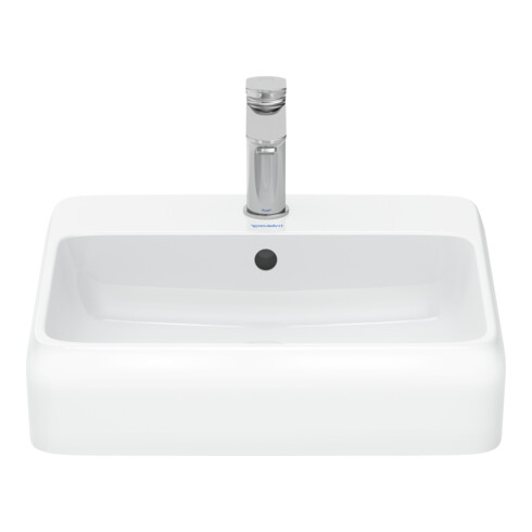 Duravit Lavabo à poser Qatego 50x47 cm, blanc brillant, avec trou robinet, trop-plein