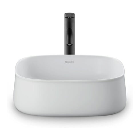 Duravit Lavabo à poser Zencha 42x42 cm, sans trop-plein, blanc mat s-matt