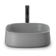 Duravit Lavabo à poser Zencha 42x42 cm, sans trop-plein, gris satinée-2