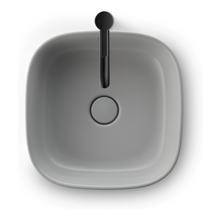 Duravit Lavabo à poser Zencha 42x42 cm, sans trop-plein, gris satinée