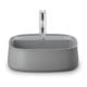 Duravit Lavabo à poser Zencha 42x42 cm, sans trop-plein, gris satinée