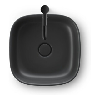 Duravit Lavabo à poser Zencha 42x42 cm, sans trou, anthracite mat