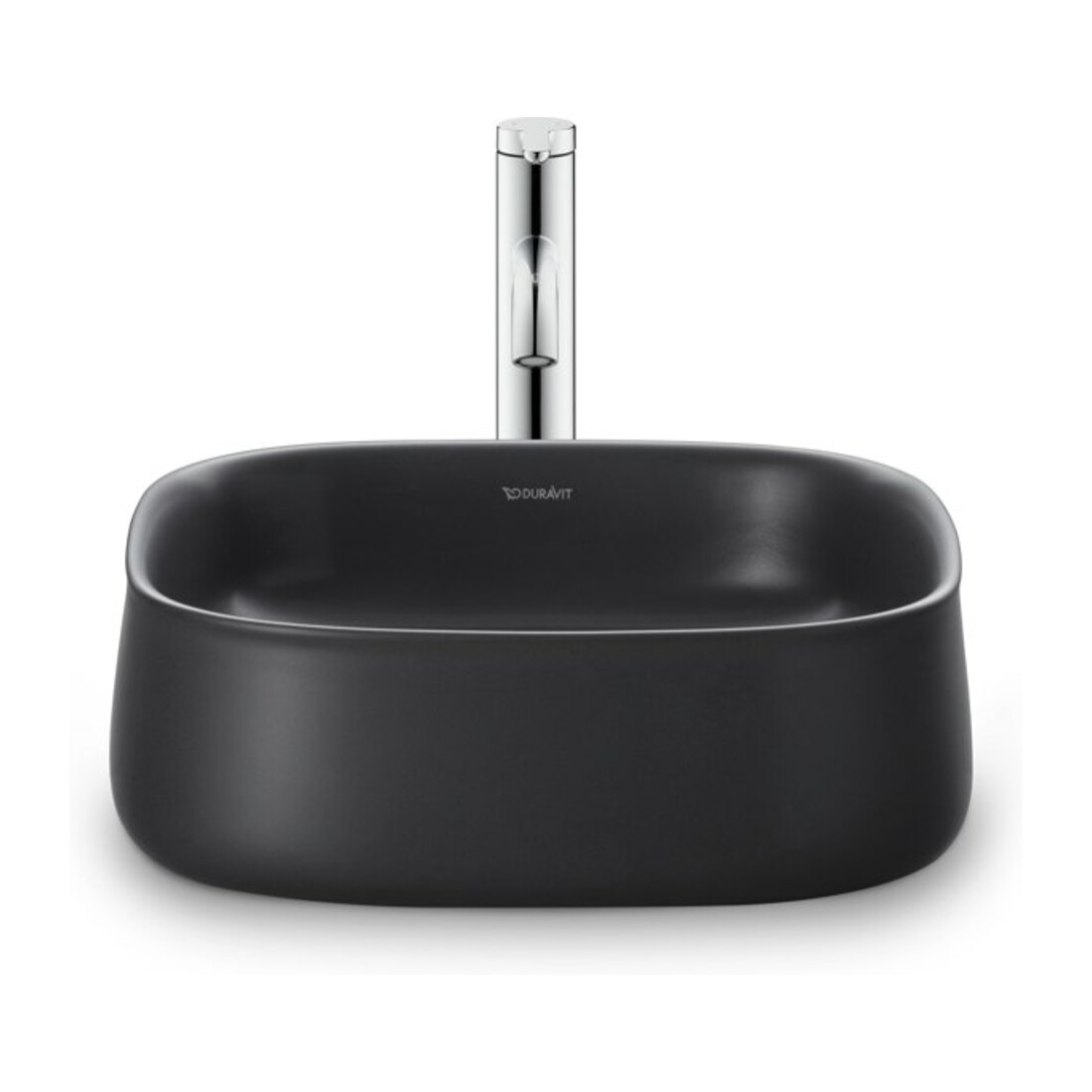 Duravit Lavabo à poser Zencha 42x42 cm, sans trou, anthracite mat