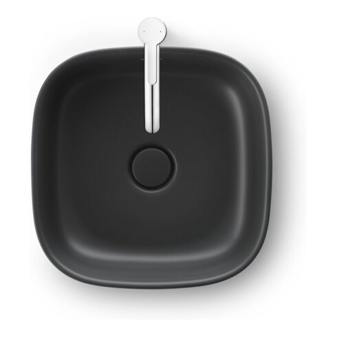 Duravit Lavabo à poser Zencha 42x42 cm, sans trou, anthracite mat