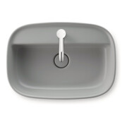 Duravit Lavabo à poser Zencha 55x39 cm, mit L, HLP, sans trop-plein, gris satin mat