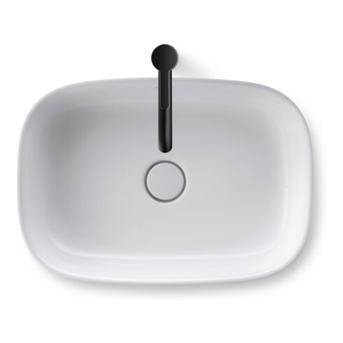 Duravit Lavabo à poser Zencha 55x39 cm, sans trou, blanc mat s-matt