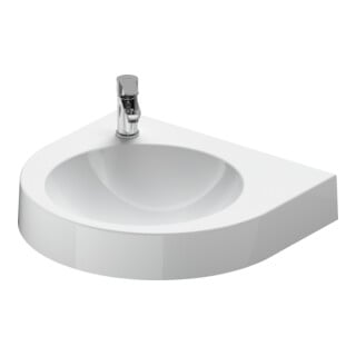Duravit Lavabo Architec 57,5x52cm, EC droite, sans trop-plein, avec trop-plein, blanc