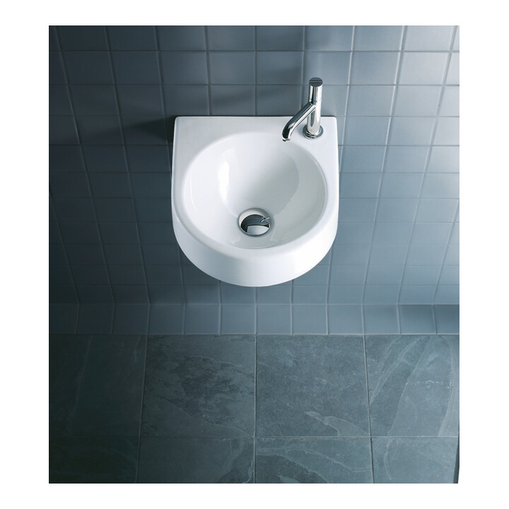 Duravit Lavabo Architec 57,5x52cm, EC droite, sans trop-plein, avec trop-plein, blanc