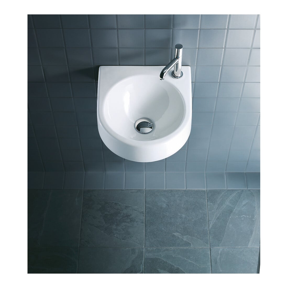 Duravit Lavabo Architec 57,5x52cm, EC droite, sans trop-plein, avec trop-plein, blanc