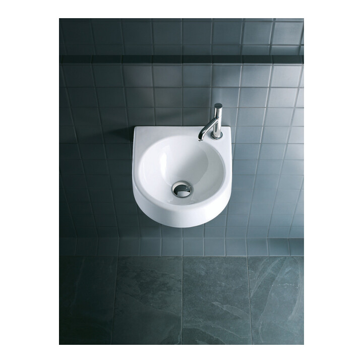 Duravit Lavabo Architec 57,5x52cm, EC droite, sans trop-plein, avec trop-plein, blanc