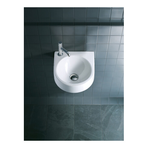 Duravit Lavabo Architec 57,5x52cm, EC droite, sans trop-plein, avec trop-plein, blanc