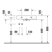 Duravit Lavabo Architec Vital Med 57,5x52cm, EV gauche, sans trop-plein, avec vidage, blanc-5