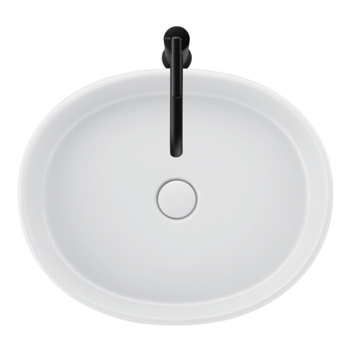 Duravit Lavabo Balcoon 55x45 cm, sans robinetterie, posé, blanc mat soyeux