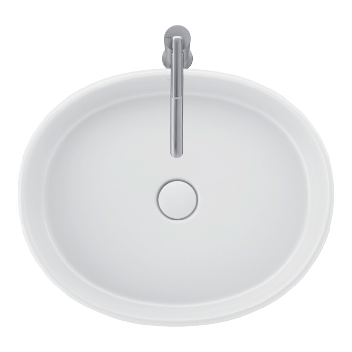Duravit Lavabo Balcoon 55x45 cm, sans robinetterie, posé, blanc mat soyeux