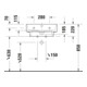 Duravit Lavabo Balcoon 55x48 cm, Clay te ma, m HL, ÜL, perçage robinet-3