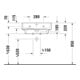 Duravit Lavabo Balcoon 60x48 cm, argile, H I P, trou de robinet-3